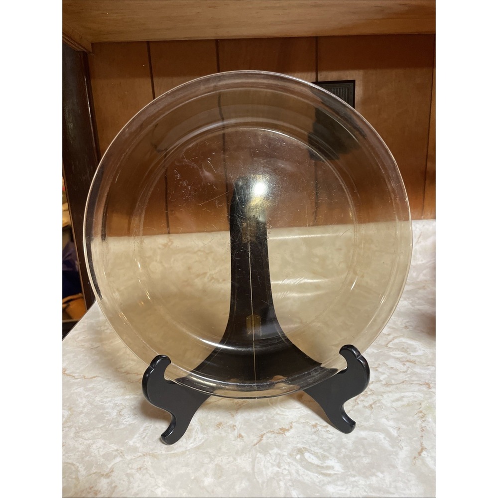 209 Amber‎ Brown Glass Pyrex Pie Plate With Rim 9"